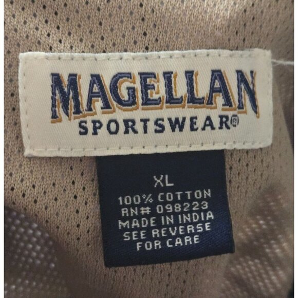 MAGELLAN sportswear MEN'S VENTED cotton plaid SHIRTLONG ADJ. SLEEVES size XL - Picture 4 of 8